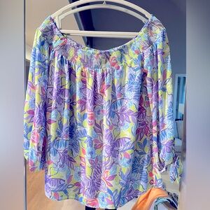 Lilly Pulitzer Floral Off-Shoulder Top